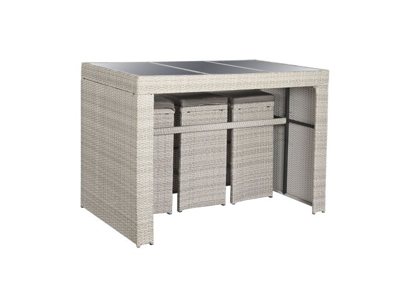 Комплект от маса с 6 стола DKD Home Decor 143 x 80 x 100 cm
