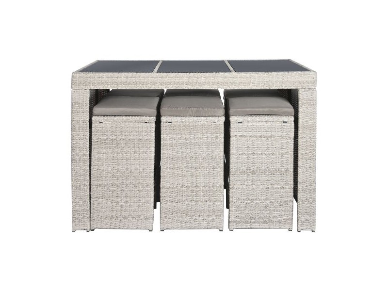 Комплект от маса с 6 стола DKD Home Decor 143 x 80 x 100 cm