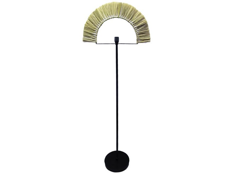 Лампион DKD Home Decor Черен Естествен Юта Желязо 50 W 220 V 56 x 26 x 152 cm