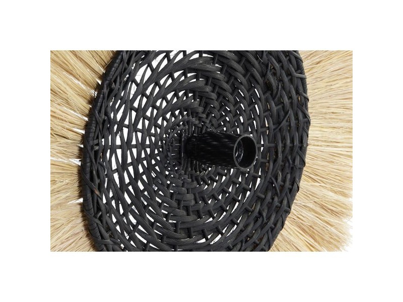 Стенна лампа DKD Home Decor Естествен Черен Колониален Желязо 220 V 25 W Юта (42 x 9 x 42 cm)