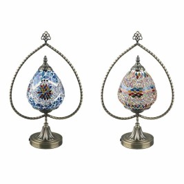 Настолна лампа DKD Home Decor 32.5 x 16 x 47.5 cm 32,5 x 16 x 47,5 cm Кристал Метал Многоцветен 220 V 50 W (2 броя)