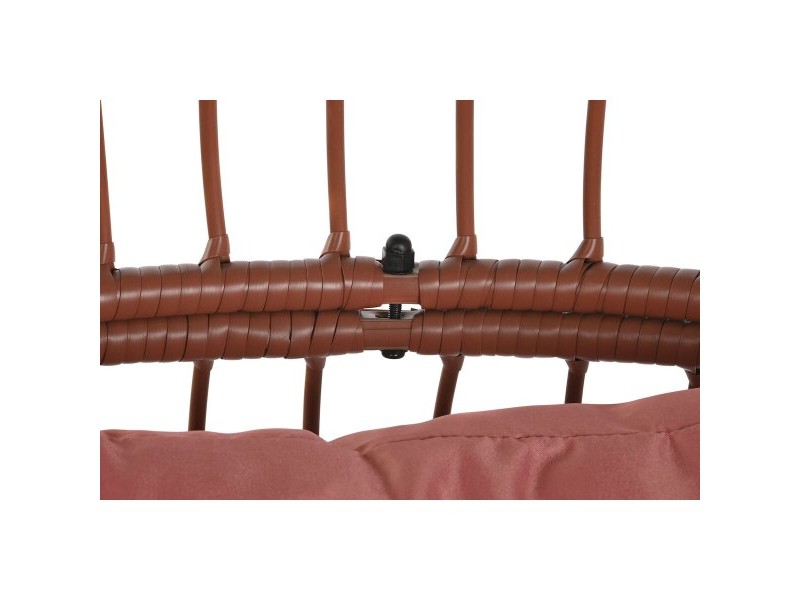 Градинско кресло DKD Home Decor 99 x 71 x 147 cm Метал теракота синтетичен ратан Бял