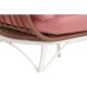 Градинско кресло DKD Home Decor 99 x 71 x 147 cm Метал теракота синтетичен ратан Бял