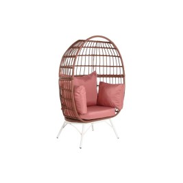 Градинско кресло DKD Home Decor 99 x 71 x 147 cm Метал теракота синтетичен ратан Бял