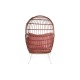 Градинско кресло DKD Home Decor 99 x 71 x 147 cm Метал теракота синтетичен ратан Бял