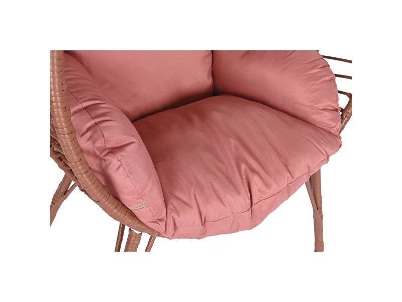Градинско кресло DKD Home Decor 90 x 65 x 151 cm Метал теракота синтетичен ратан