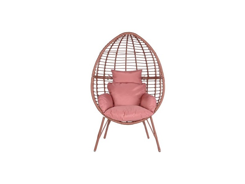 Градинско кресло DKD Home Decor 90 x 65 x 151 cm Метал теракота синтетичен ратан