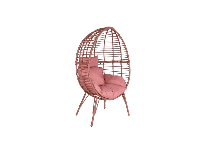 Градинско кресло DKD Home Decor 90 x 65 x 151 cm Метал теракота синтетичен ратан