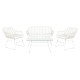 Градински мебели DKD Home Decor Бял 124 x 74 x 84 cm (4 Части)