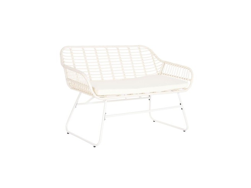 Градински мебели DKD Home Decor Бял 124 x 74 x 84 cm (4 Части)