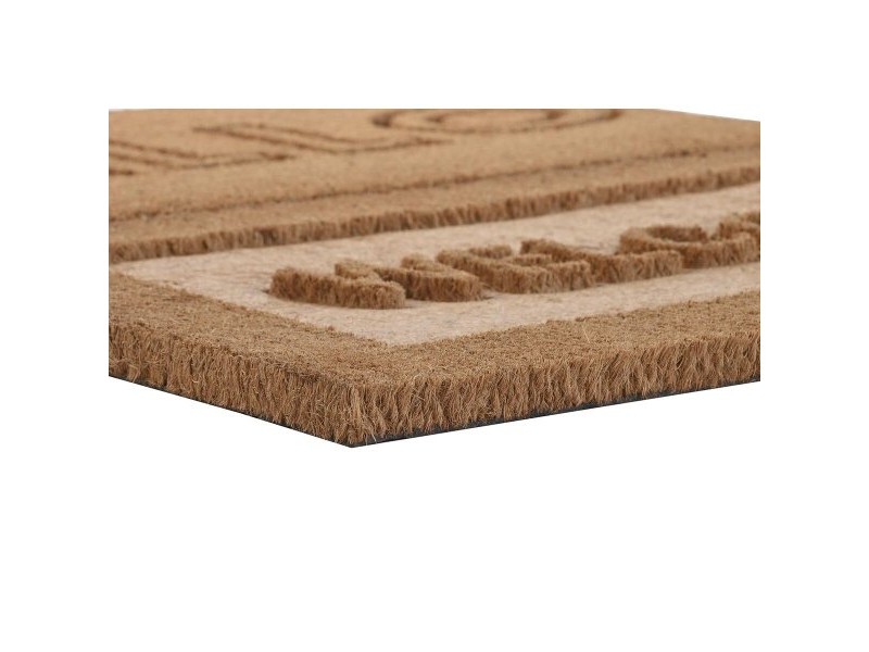 Изтривалка за Врата DKD Home Decor Кафяв Гума Кокосов орех (75 x 45 x 2,3 cm) (2 броя)
