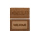 Изтривалка за Врата DKD Home Decor Кафяв Гума Кокосов орех (75 x 45 x 2,3 cm) (2 броя)