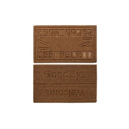 Изтривалка за Врата DKD Home Decor Кафяв Гума Кокосов орех (75 x 45 x 2,3 cm) (2 броя)