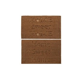 Изтривалка за Врата DKD Home Decor Кафяв Гума Кокосов орех (75 x 45 x 2,3 cm) (2 броя)