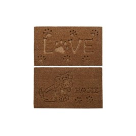 Изтривалка за Врата DKD Home Decor Кафяв Гума Кокосов орех (75 x 45 x 2,3 cm) (2 броя)