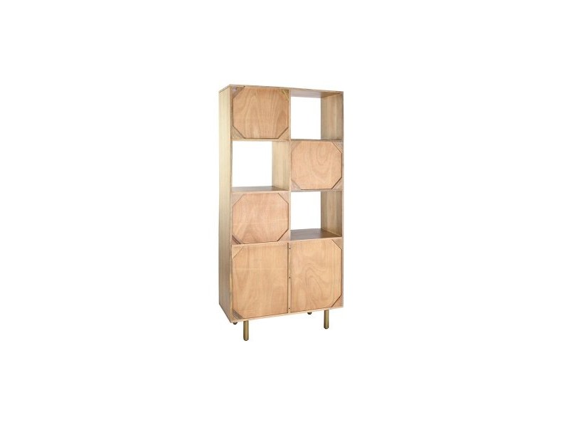 Лавица DKD Home Decor Златен Естествен Дърво манго 90 x 40 x 180 cm