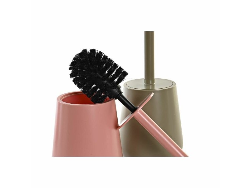 Четка за Баня DKD Home Decor Зелен Розов полистирен 12 x 12 x 34,5 cm (2 броя)