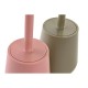 Четка за Баня DKD Home Decor Зелен Розов полистирен 12 x 12 x 34,5 cm (2 броя)