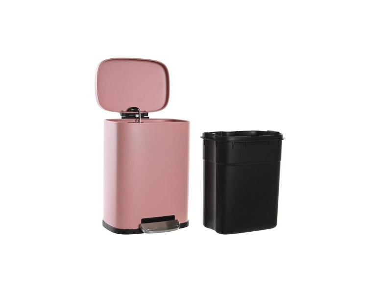 Кошче с педал DKD Home Decor Праскова Метал полипропилен Основен 5 L