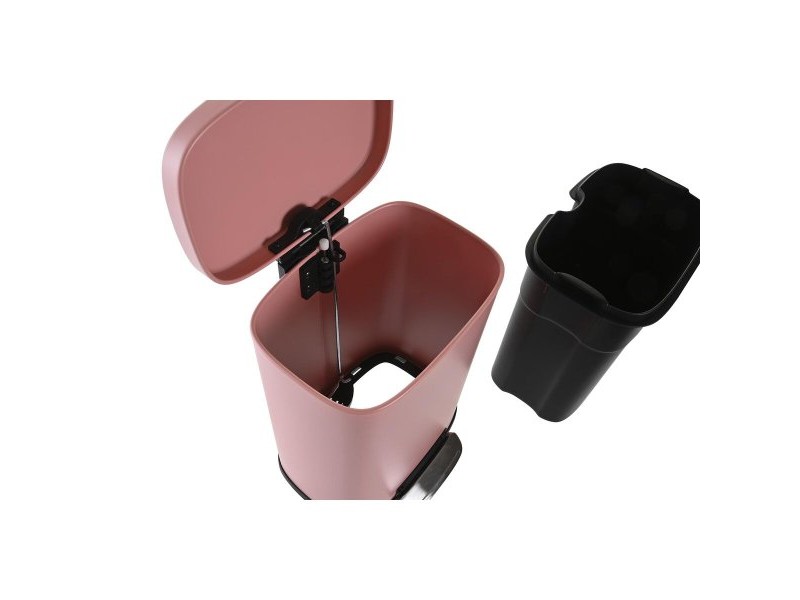Кошче с педал DKD Home Decor Праскова Метал полипропилен Основен 5 L