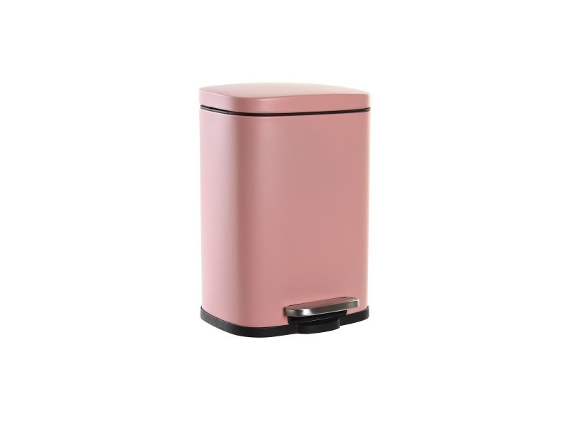 Кошче с педал DKD Home Decor Праскова Метал полипропилен Основен 5 L