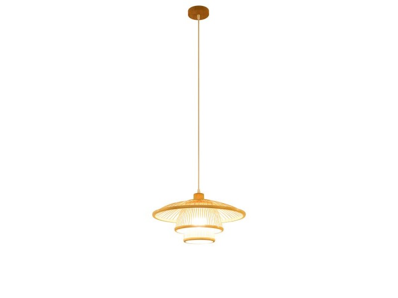 Полилей DKD Home Decor Естествен Бамбук 50 W 40 x 40 x 17 cm