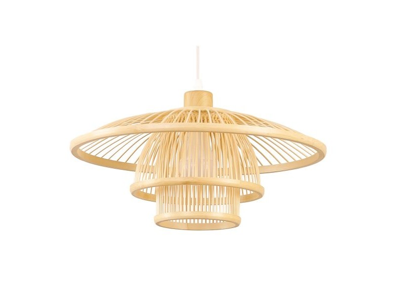 Полилей DKD Home Decor Естествен Бамбук 50 W 40 x 40 x 17 cm