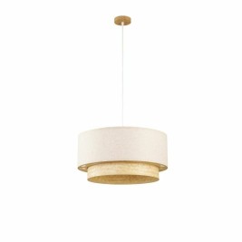 Полилей DKD Home Decor полиестер Бял Светло кафяв Бамбук 50 W (50 x 50 x 25 cm)