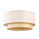 Полилей DKD Home Decor полиестер Бял Светло кафяв Бамбук 50 W (50 x 50 x 25 cm)