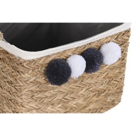 Игра на Кошници DKD Home Decor Естествено влакно Помпони 33 x 33 x 25 cm