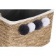 Игра на Кошници DKD Home Decor Естествено влакно Помпони 33 x 33 x 25 cm