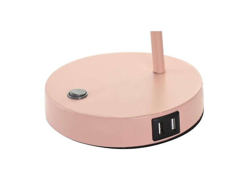 Настолна лампа DKD Home Decor 22 x 15 x 46 cm Кристал Сребрист Черен Сив Розов Метал Бял 220 V 40 W 25 W 4 Части
