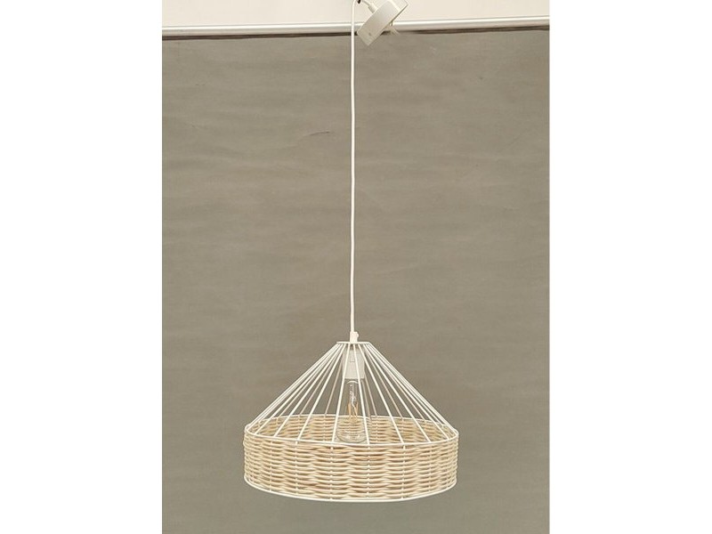 Полилей DKD Home Decor 35 x 35 x 22 cm Черен Метал Pатан 50 W (2 броя)