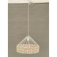 Полилей DKD Home Decor 35 x 35 x 22 cm Черен Метал Pатан 50 W (2 броя)