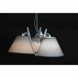 Полилей DKD Home Decor 50 x 46 x 30 cm Златен Метал Бял 50 W (2 броя)