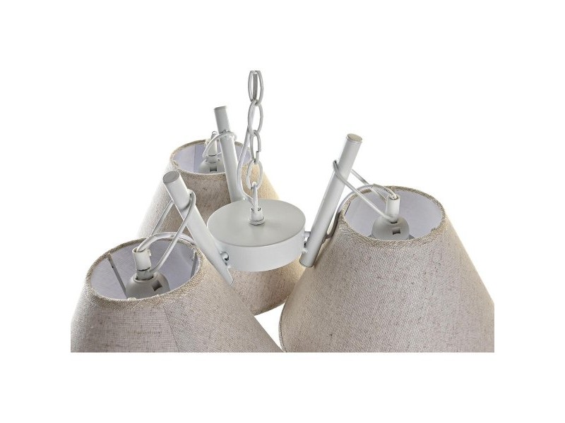 Полилей DKD Home Decor 50 x 46 x 30 cm Златен Метал Бял 50 W (2 броя)