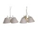 Полилей DKD Home Decor 50 x 46 x 30 cm Златен Метал Бял 50 W (2 броя)
