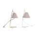 Настолна лампа DKD Home Decor Златен Метал лен Бял 50 W Модерен (25 x 31 x 57 cm) (2 броя)