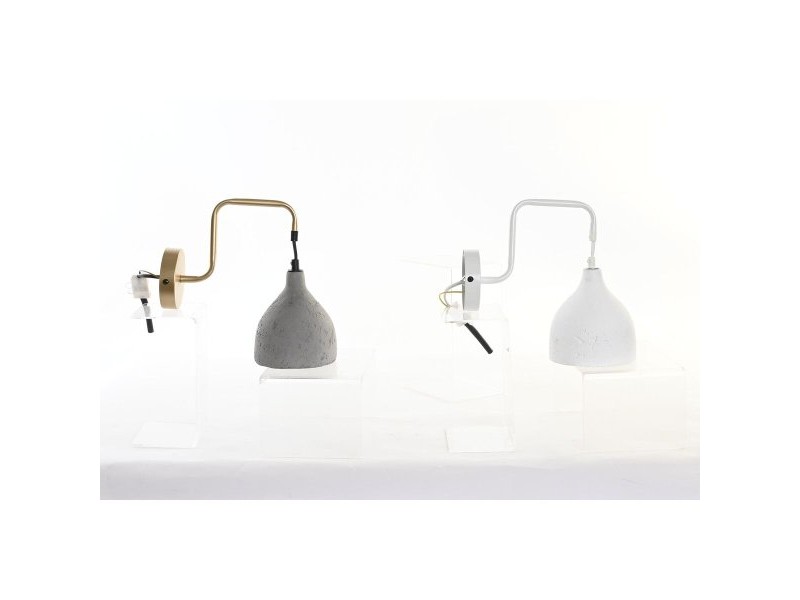 Стенна лампа DKD Home Decor 14 x 27 x 26 cm Метал Цимент Тъмно сив 220 V 50 W Модерен (2 броя)