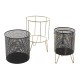 Комплект саксии DKD Home Decor Черен Златен Метал Loft 36 x 36 x 58 cm