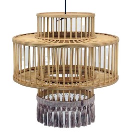 Полилей DKD Home Decor Кафяв Бежов 50 W Ресни Град 220 V 45 x 45 x 46 cm