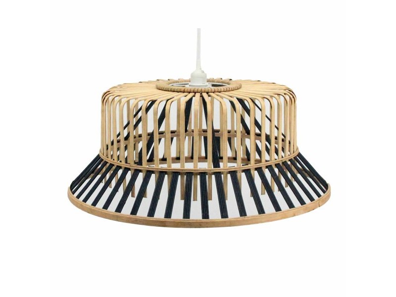 Полилей DKD Home Decor Кафяв Черен Бамбук 50 W 60 x 60 x 30 cm 60 x 60 x 25 cm