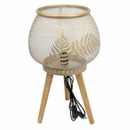 Настолна лампа DKD Home Decor Златен Метал Дървен (33 x 33 x 51 cm)