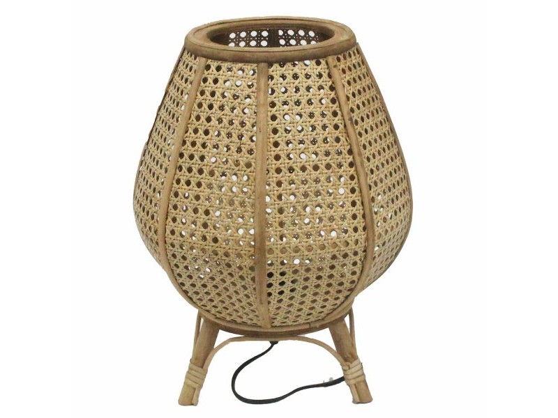 Настолна лампа DKD Home Decor Кафяв Pатан 50 W (29 x 29 x 40 cm)
