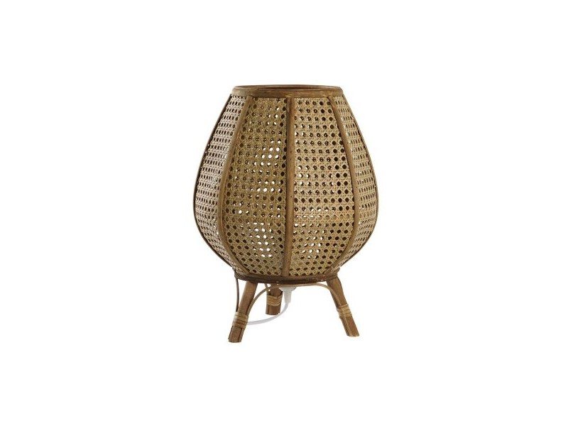 Настолна лампа DKD Home Decor Кафяв Pатан 50 W (29 x 29 x 40 cm)