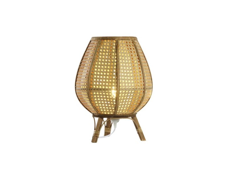 Настолна лампа DKD Home Decor Кафяв Pатан 50 W (29 x 29 x 40 cm)
