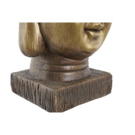 Саксия DKD Home Decor Фибростъкло Златен Буда Ориенталски (25 x 25 x 36 cm)