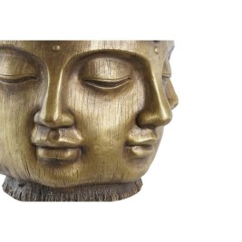 Саксия DKD Home Decor Златен Дървен Магнезиев Кръгъл Буда Ориенталски 34 x 34 x 30 cm 30 x 34 x 30 cm