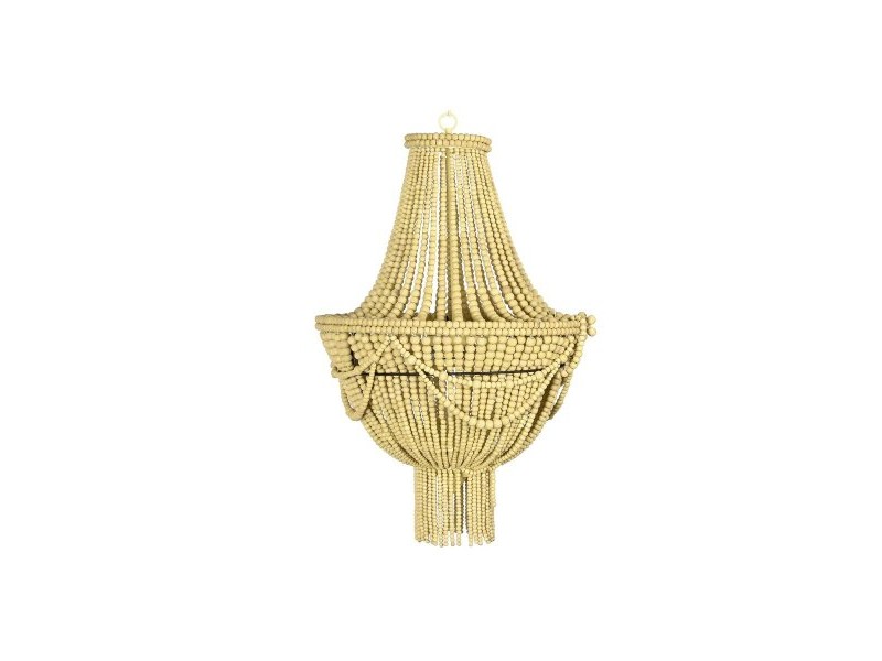 Полилей DKD Home Decor Жълт Кафяв Метал Дървен MDF 40 W 50 x 50 x 73 cm