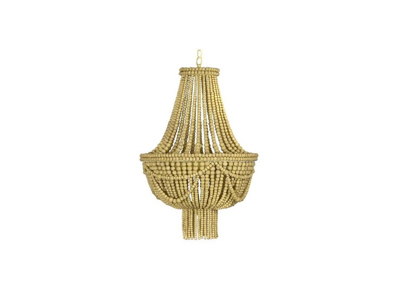 Полилей DKD Home Decor Метал Кафяв Жълт 40 W Дървен MDF (40 x 40 x 60 cm)